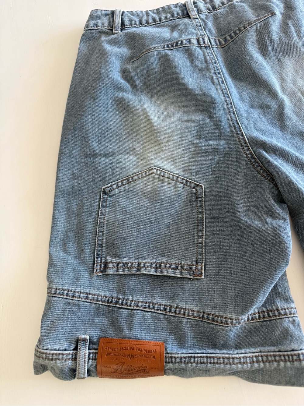 Aelfric Eden Washed Reverse Jorts Jeans Shorts  unique trendy fashionable denim - Picture 7 of 15